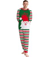 Mode Weihnachtsmann Streifen Baumwolle Drucken Hosen-sets Freizeithosen Kapuzenpullover Familie Passenden Outfits main image 4