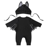 Halloween Fashion Letter Cotton Blend Baby Rompers main image 4