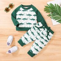 Fashion Shark Polyester Boys Clothing Sets sku image 4