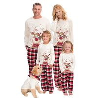 Casual Elk Cotton Blend Printing Pants Sets Casual Pants Hoodie Family Matching Outfits main image 1