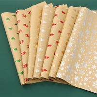 Christmas Fashion Christmas Tree Snowflake Elk Kraft Paper Festival Gift Wrapping Supplies main image 1