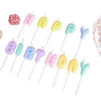 Birthday Letter Paraffin Party Candle 1 Set main image 3