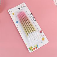 Birthday Gradient Color Paraffin Party Candle 1 Set sku image 3