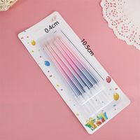 Birthday Gradient Color Paraffin Party Candle 1 Set sku image 6
