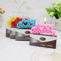 Birthday Letter Paraffin Party Candle 1 Piece sku image 1