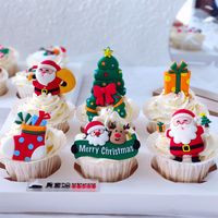 Christmas Christmas Tree Santa Claus Christmas Socks Plastic Party Cake Decorating Supplies 1 Piece main image 1