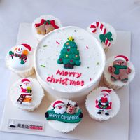 Christmas Christmas Tree Santa Claus Christmas Socks Plastic Party Cake Decorating Supplies 1 Piece main image 3