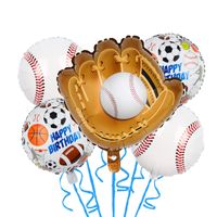 Children's Day Birthday Baseball Rugby Aluminum Film Party Balloons main image 4
