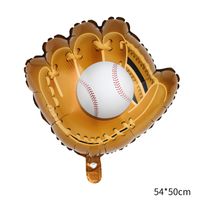 Children's Day Birthday Baseball Rugby Aluminum Film Party Balloons sku image 5
