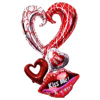 Valentine's Day Heart Shape Aluminum Film Party Balloons main image 2