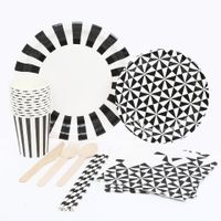 Fashion Stripe Paper Tableware sku image 16