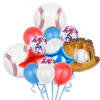 Children's Day Birthday Baseball Rugby Aluminum Film Party Balloons main image 2