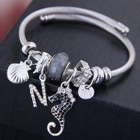 Fashion Letter Hippocampus Alloy Plating Women's Bangle 1 Piece main image 1