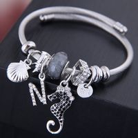 Fashion Letter Hippocampus Alloy Plating Women's Bangle 1 Piece sku image 3