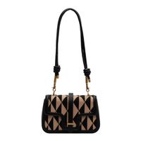 Women's Pu Leather Geometric Fashion Quilted Square Zipper Magnetic Buckle Crossbody Bag sku image 1