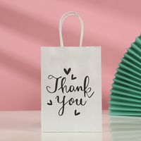 Thanksgiving Sweet Heart Shape Kraft Paper Party Gift Bags sku image 8