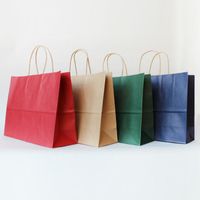 Style Simple Couleur Unie Papier Vacances Sacs Cadeaux main image 1