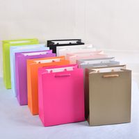 Retro Solid Color Paper Gift Bags main image 1