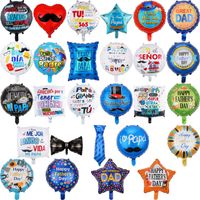 Father's Day Heart Shape Bow Knot Aluminum Film Party Balloons main image 1