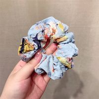 Simple Style Flower Cloth Printing And Dyeing Hair Tie sku image 2