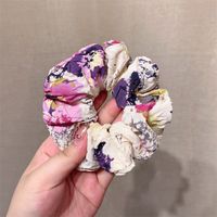 Simple Style Flower Cloth Printing And Dyeing Hair Tie sku image 3
