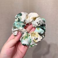Simple Style Flower Cloth Printing And Dyeing Hair Tie sku image 1