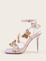 Women's Fashion Color Block Butterfly Round Toe Pumps sku image 1
