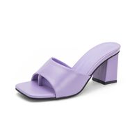 Women's Fashion Solid Color Open Toe Pumps main image 2