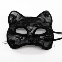 Halloween Cat Lace Party Party Mask main image 5