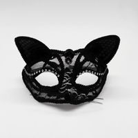 Halloween Cat Lace Party Party Mask main image 3