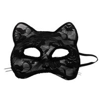 Halloween Cat Lace Party Party Mask main image 2