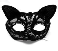 Halloween Katze Spitze Gruppe Party Maske sku image 3