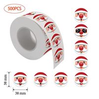 Christmas Santa Claus Pvc Party Gift Stickers main image 1