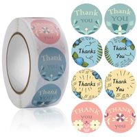 Thanksgiving Flower Copper Plate Sticker Party Gift Stickers sku image 2