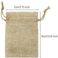 Basic Solid Color Linen Drawstring Jewelry Packaging Bags main image 5
