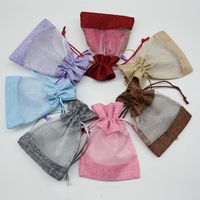 Fashion Color Block Transparent Cloth Jewelry Packaging Bags 1 Piece main image 5