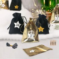 Christmas Fashion Solid Color Linen Party Festival Gift Bags 1 Set main image 1