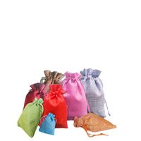 Simple Style Solid Color Cloth Drawstring Jewelry Packaging Bags main image 5