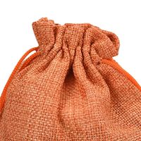 Basic Solid Color Linen Drawstring Jewelry Packaging Bags main image 4