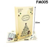 Christmas Fashion Christmas Tree Santa Claus Kraft Paper Gift Bags sku image 6