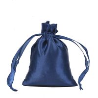 Simple Style Solid Color Satin Drawstring Jewelry Packaging Bags sku image 4