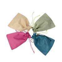 Simple Style Solid Color Cloth Drawstring Jewelry Packaging Bags main image 5