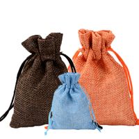 Simple Style Solid Color Cloth Drawstring Jewelry Packaging Bags main image 5