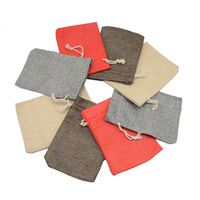 Christmas Simple Style Solid Color Linen Daily Gift Bags main image 1