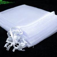 Simple Style Solid Color Organza Transparent Valentine'S Day Jewelry Packaging Bags main image 4