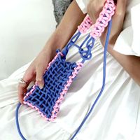 Fashion Solid Color Square String Handbag main image 4