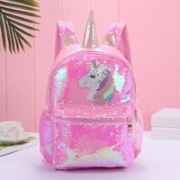 Vintage Style Printing Sequins Zipper Fashion Backpack main image 3