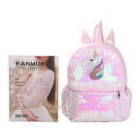 Vintage Style Printing Sequins Zipper Fashion Backpack main image 2