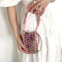 Fashion Solid Color Square String Handbag main image 5