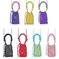 Fashion Solid Color Square String Handbag main image 2